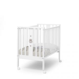 Postýlka k manželské posteli Mini Charly bílá/hnědá