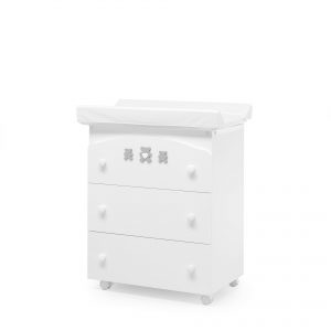 Komoda Molly - 3v1 bílá/šedá