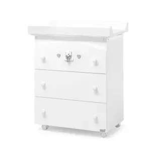 Komoda Tatino - 3v1 bílá/šedá