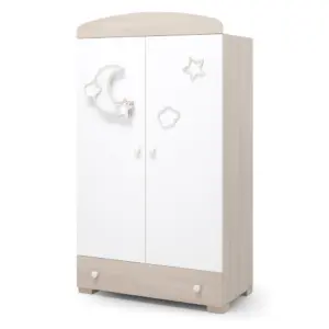 Šatní skříň Moon hnědá