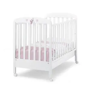Postýlka Tatino bílá/růžová